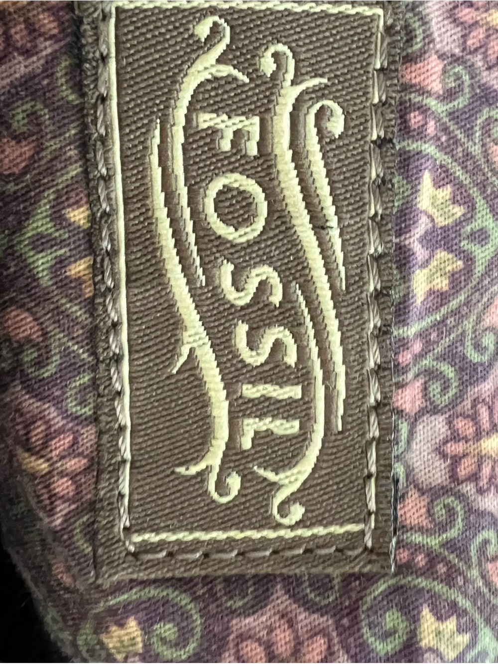 Vintage Fossil Light Brown Crossbody Shoulder Strap with Tassel Accent - Picture 12 of 12